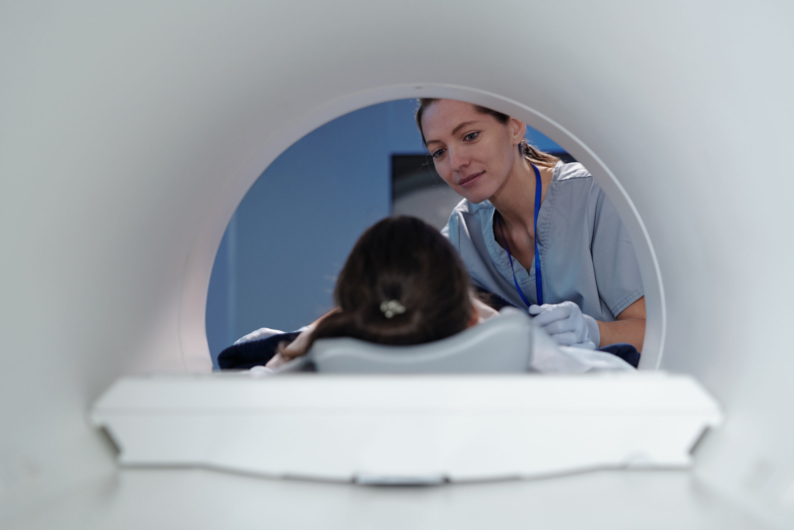 Patient undergoing MRI and GXU Radiology Specialists Maitland and Newcastle